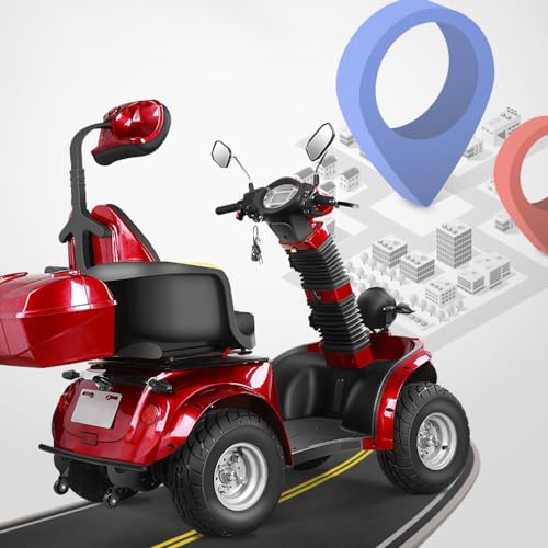 Heavy Duty 4 Wheels All Terrain Electric Mobility Scooter, 1000W Motor, Fat Tire, 500lbs Capacity, 31-36 Miles Range C544694