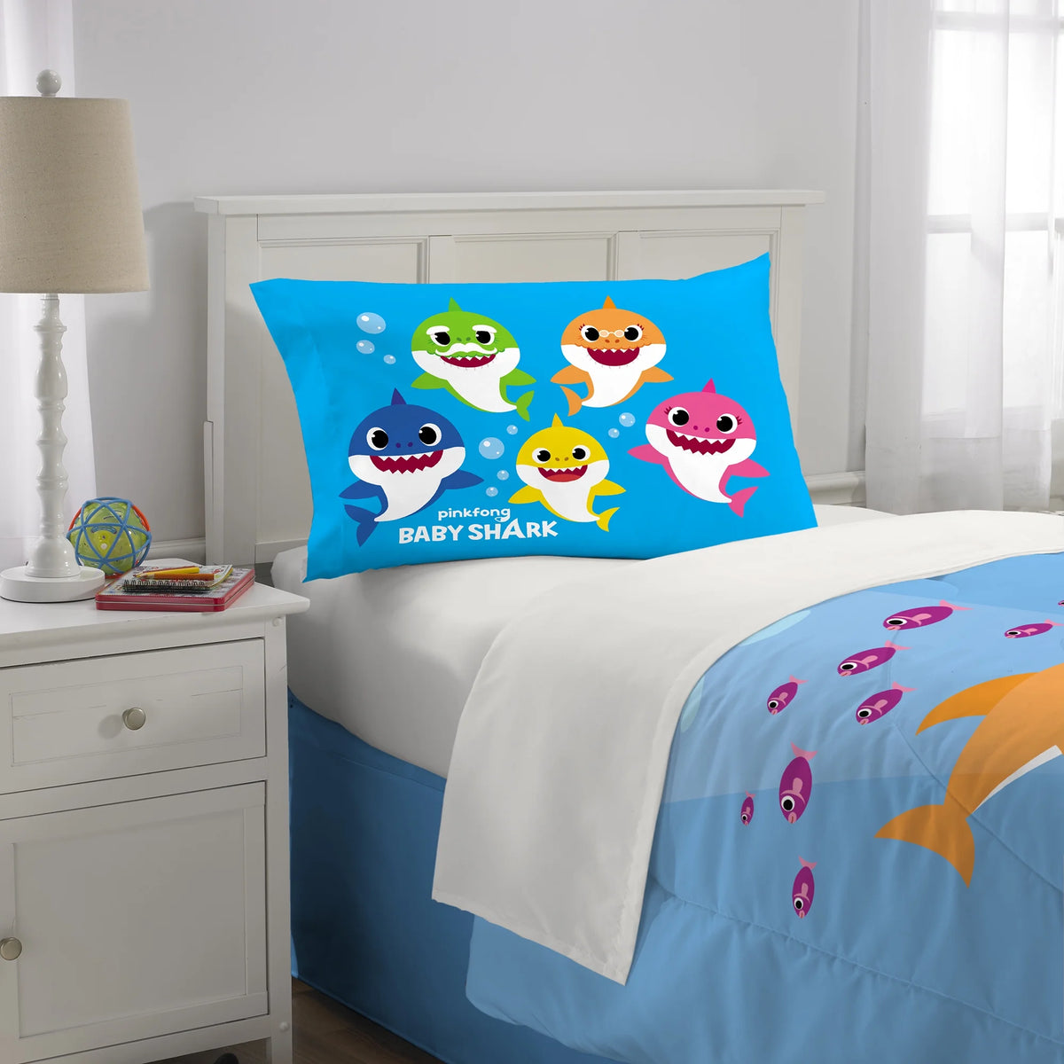 2-Piece Twin/Full Comforter Set, Reversible, Microfiber L4523