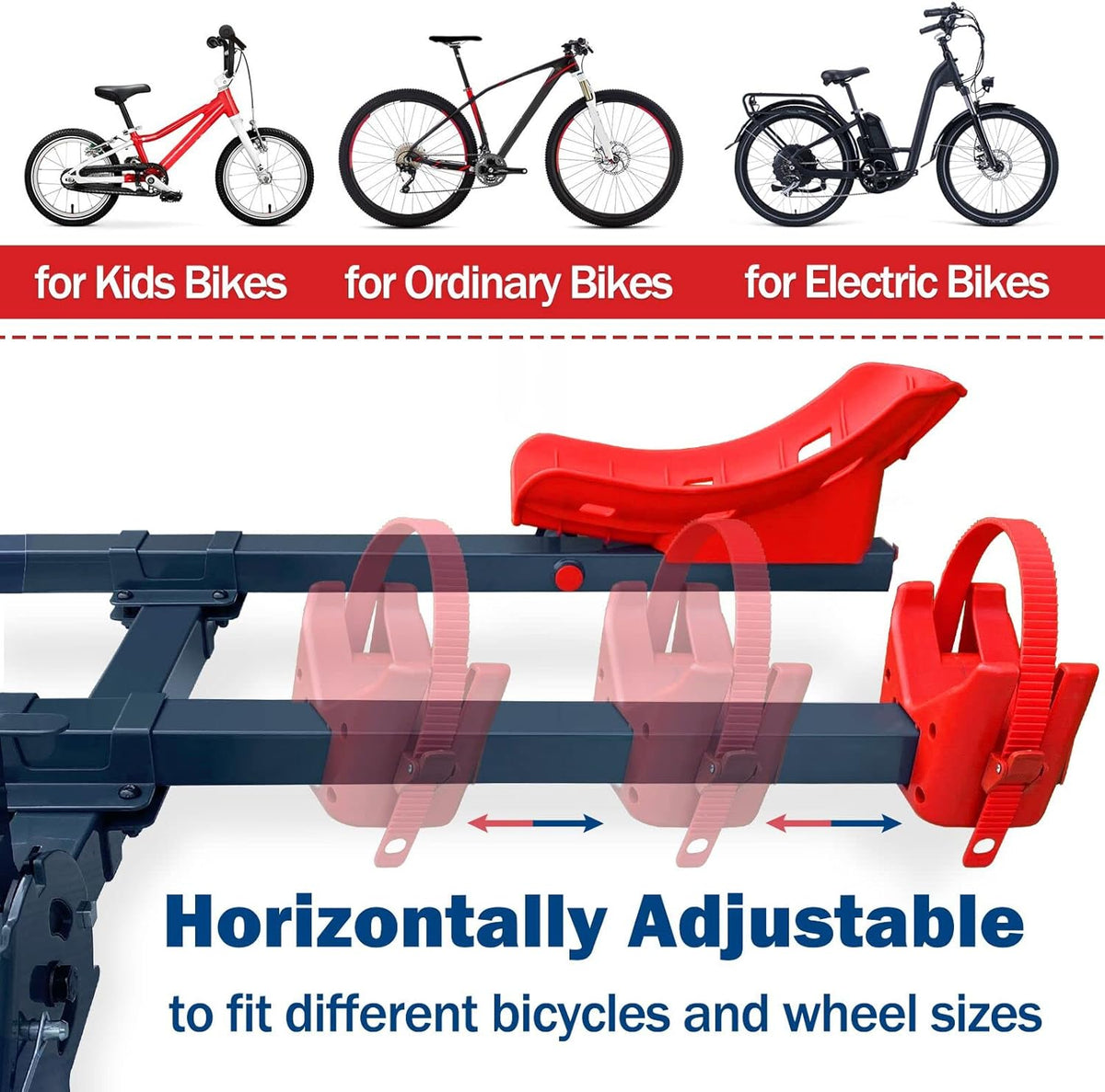 2'' Hitch Bike Rack 2-Bike 132 lbs Capacity with Smart Tilting X417857