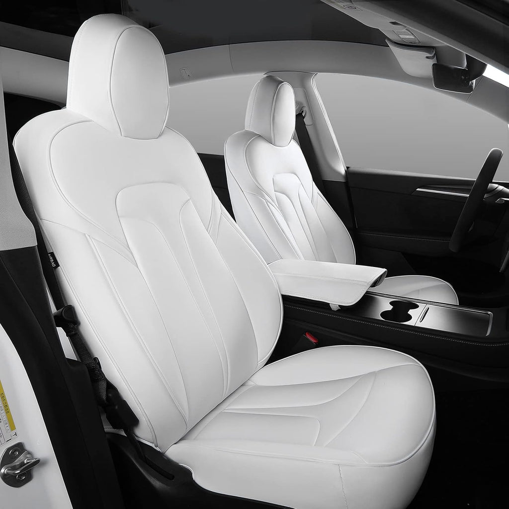 White Nappa Leather Car Seat Cover C999957