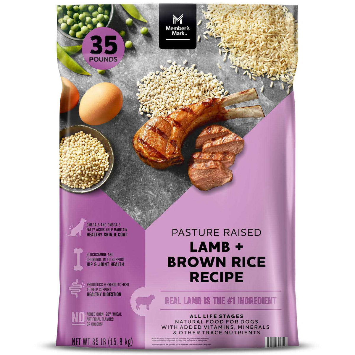 Pasture Raised Lamb Brown Rice Recipe Dry Dog Food R456150