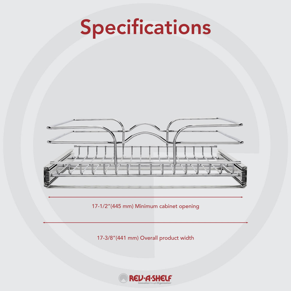Single Kitchen Cabinet Pull Out Wire Basket M819