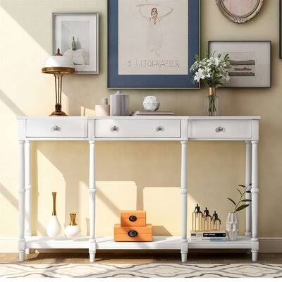58x22 White Console Table F4148