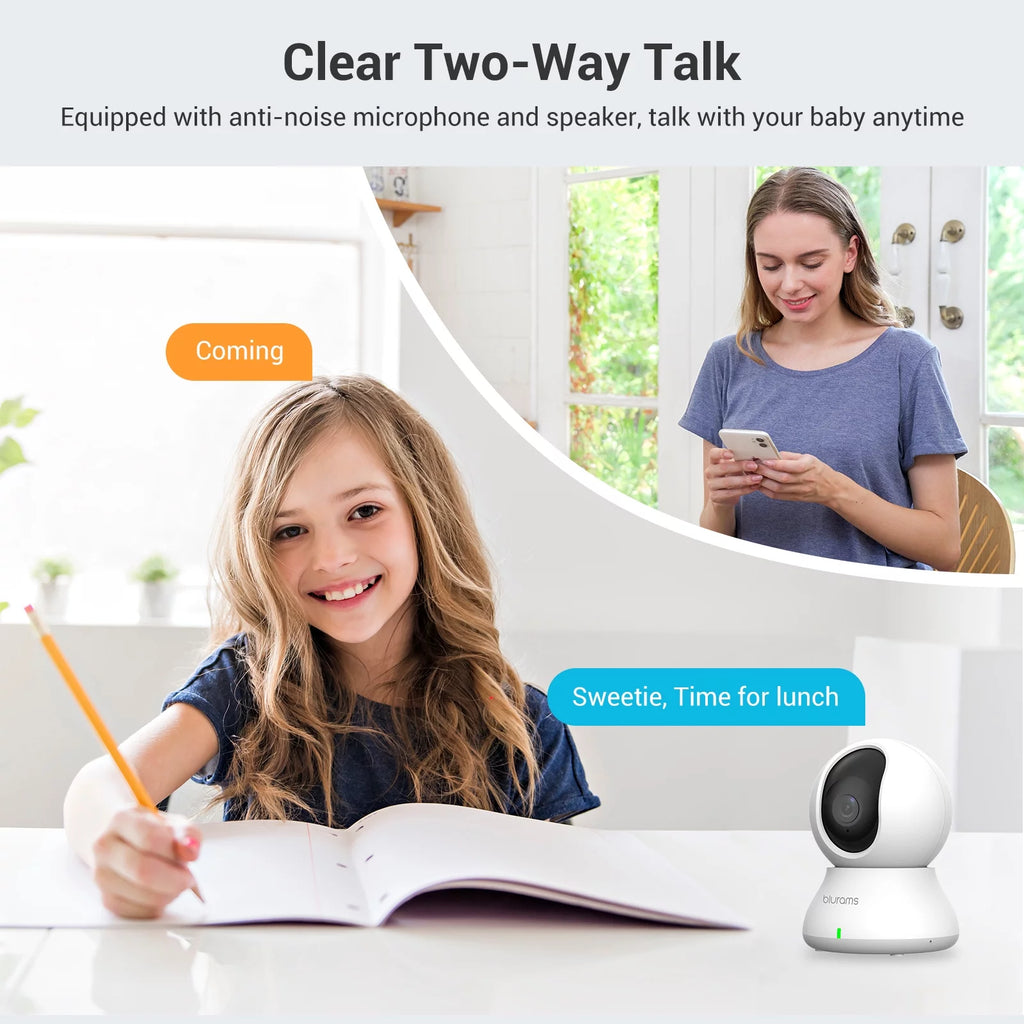 2K Security Camera with Night Vision and 2-Way Audio Y682