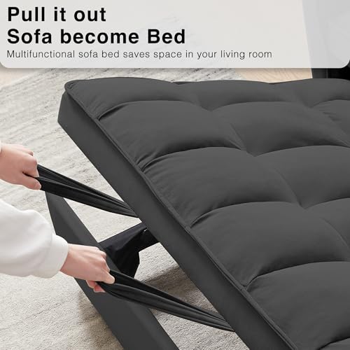 Velvet Convertible Sleeper Sofa Bed E11866