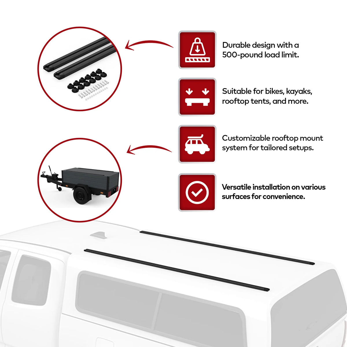 60 Inch Car Roof Top Rack Mounting System G770