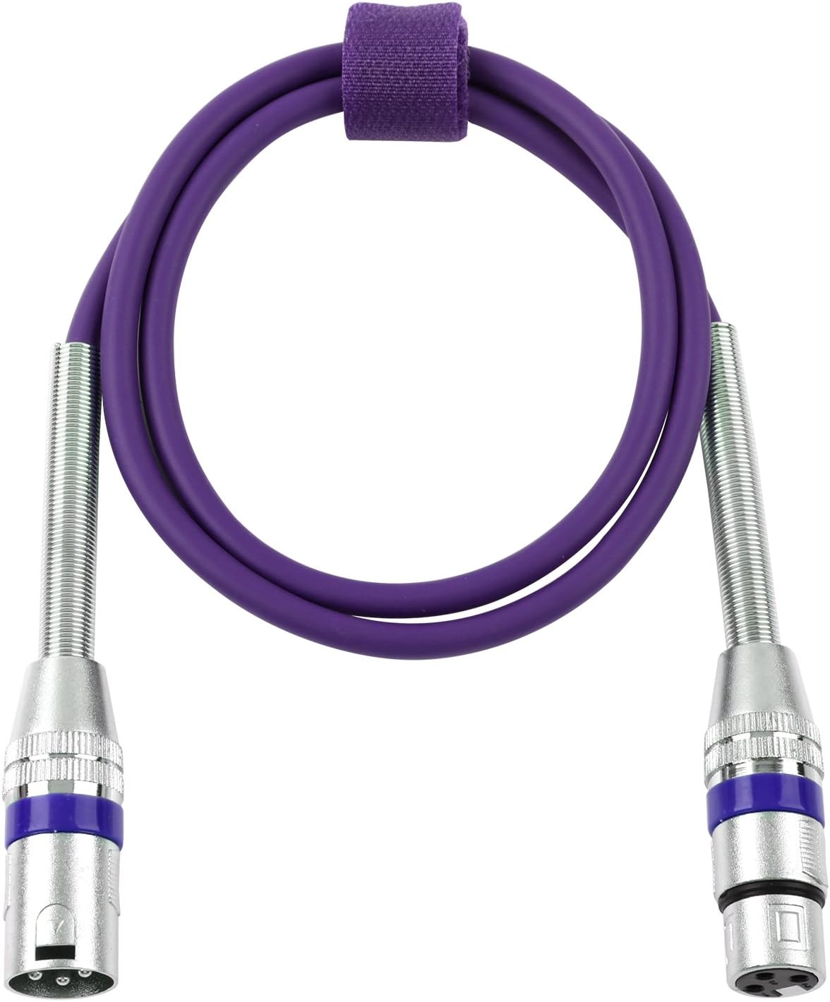 6 Pack Multi-Color 3-Pin XLR Male to Female Microphone Cable, 3.3 feet D181009