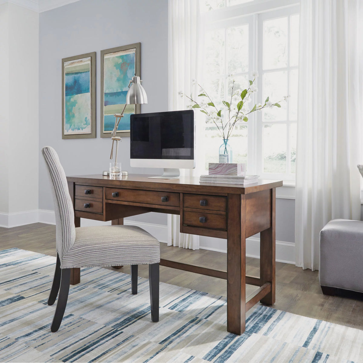 Brown Wood Writing Desk F475