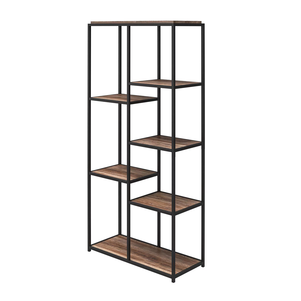 5 Shelf Weathered Oak Bookcase W3350