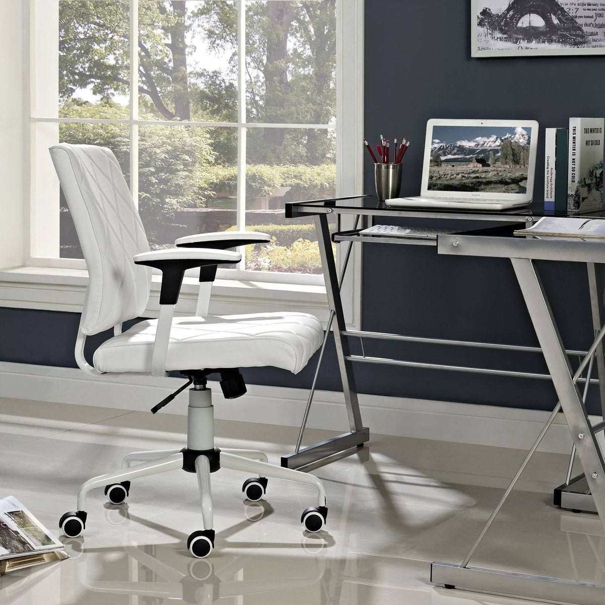 Brown Vinyl Office Chair F269564