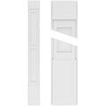 12x22W x 48x22H x 2x22P Two Equal Flat Panel PVC Pilaster with Standard Capital and Base (Pair) K2742