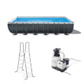 24' x 12' x 52 Rectangular Frame Swimming Pool Set with Pump N101