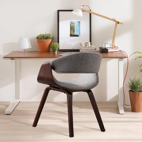 White Upholstered Butterfly Accent Chair with Wood Legs S13362