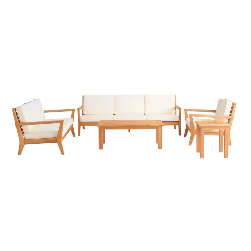 Contemporary Wood Outdoor Coffee Table H219624