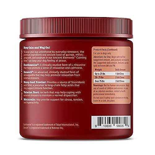 Hemp Calming Bites Bison Flavored Soft Chews Supplement for Dogs O71533