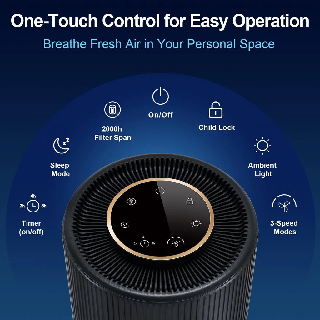 Black H13 True HEPA Air Purifier T748
