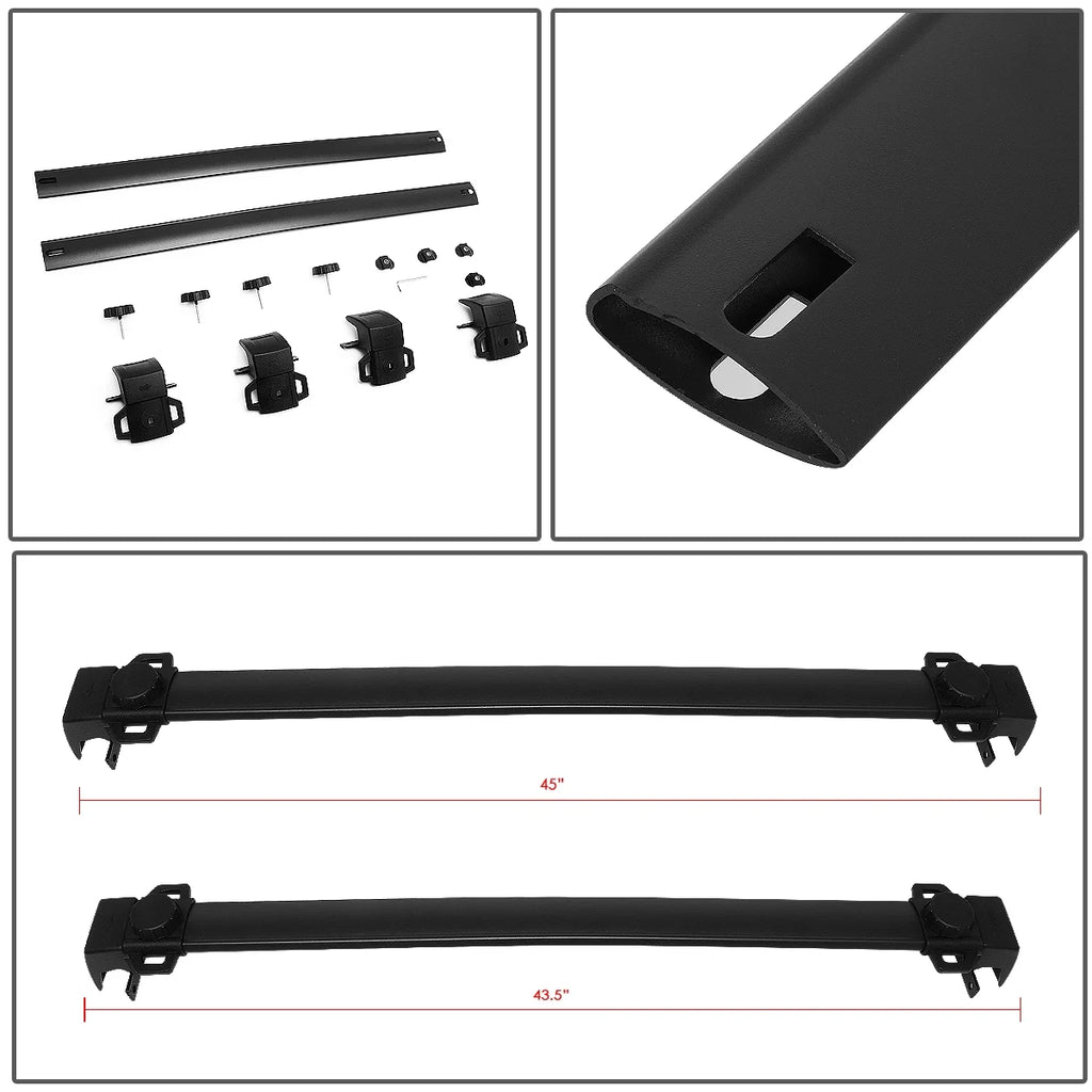 Roof Top Rack Rail Aluminum Cross Bar Cargo Carrier W53789