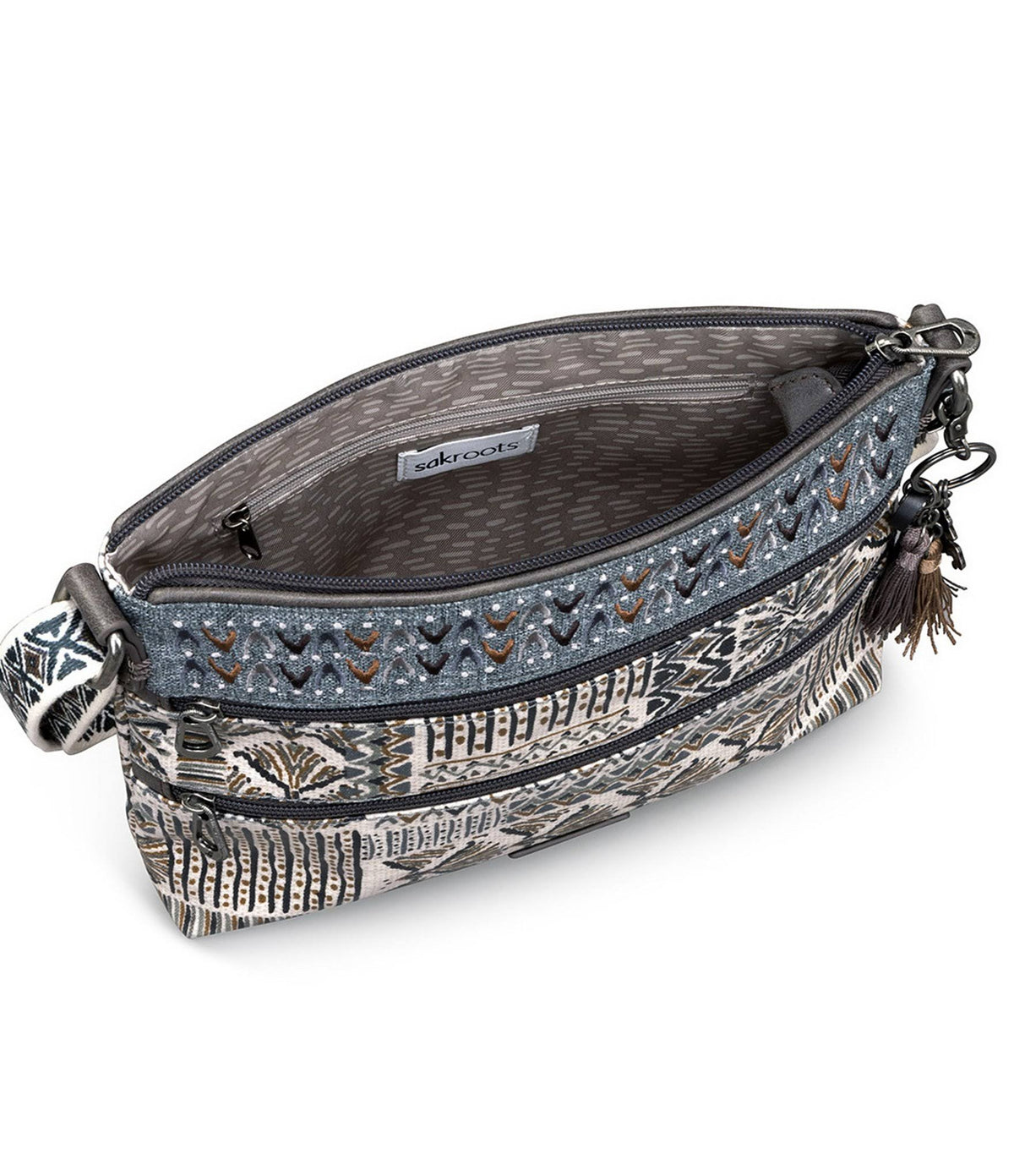 Double Zip Crossbody Bag T130