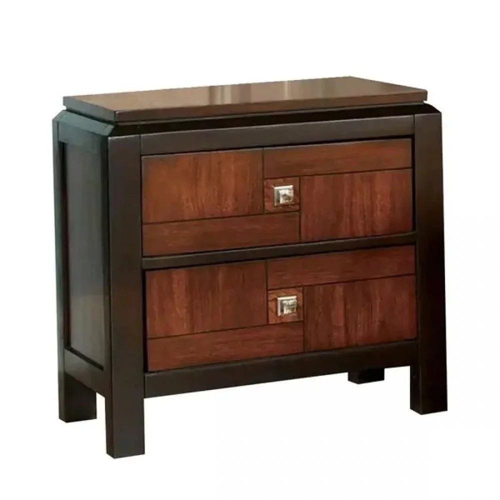 Solid Wood 2-Drawer Nightstand M182967