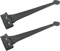 Black 18 Inches Wrought Iron Door Hinges Pack of 2 E440411