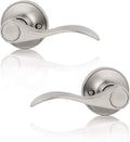 10 Pack Satin Nickel Non-Turning Dummy Door Lever Handle Set I181324