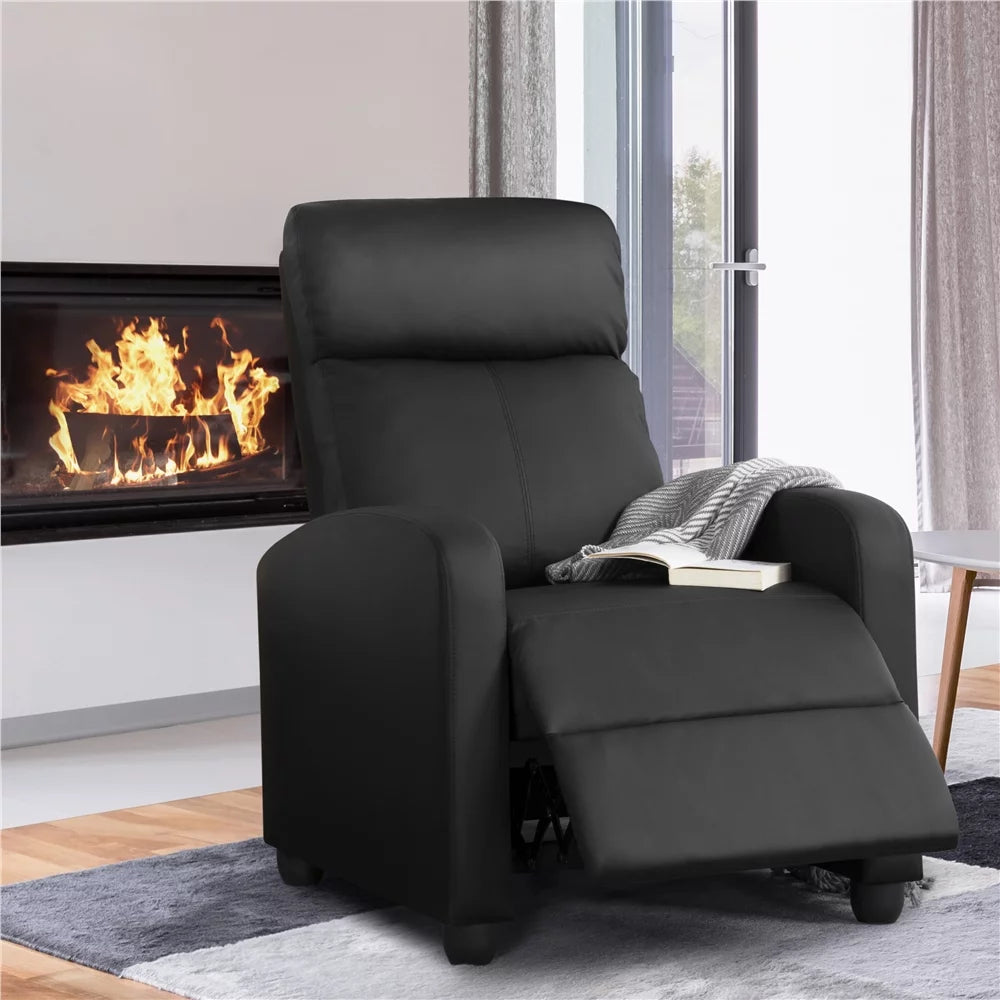 Faux Leather Push Back Recliner S39001