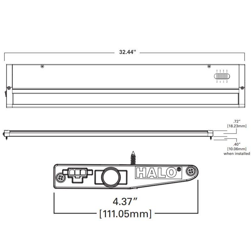 Matte Black LED Undercabinet with USB Port J378037