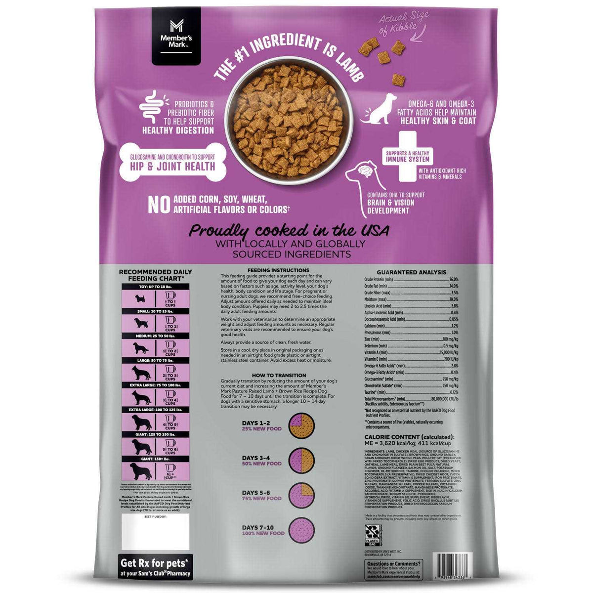 Pasture Raised Lamb Brown Rice Recipe Dry Dog Food R456150