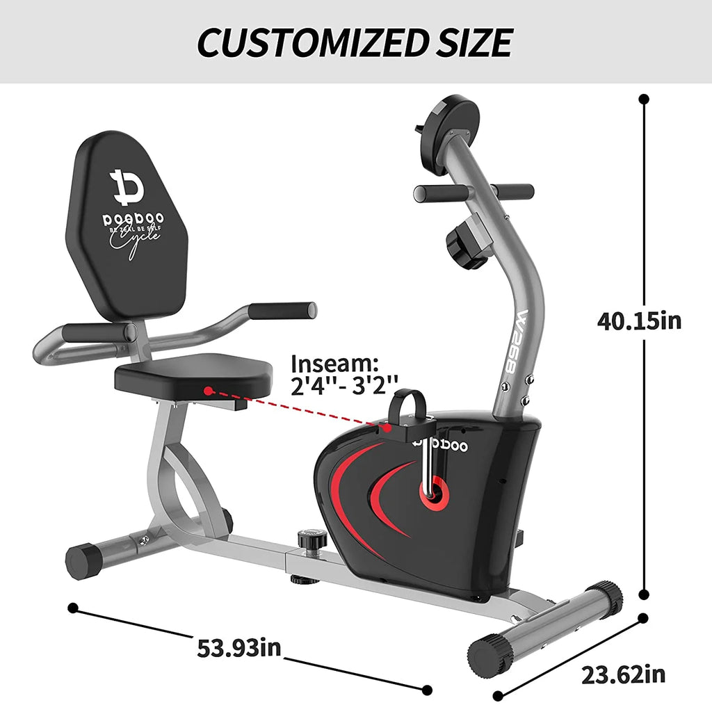 Recumbent Exercise Bike Magnetic Resistance P35921