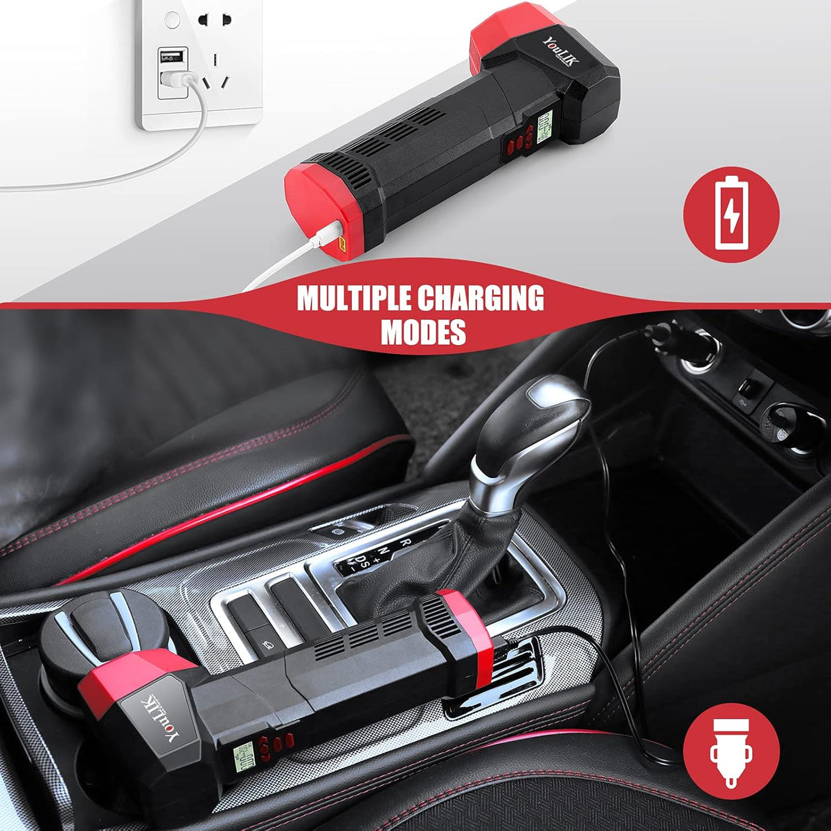 Portable Cordless Tire Inflator Air Compressor E9675