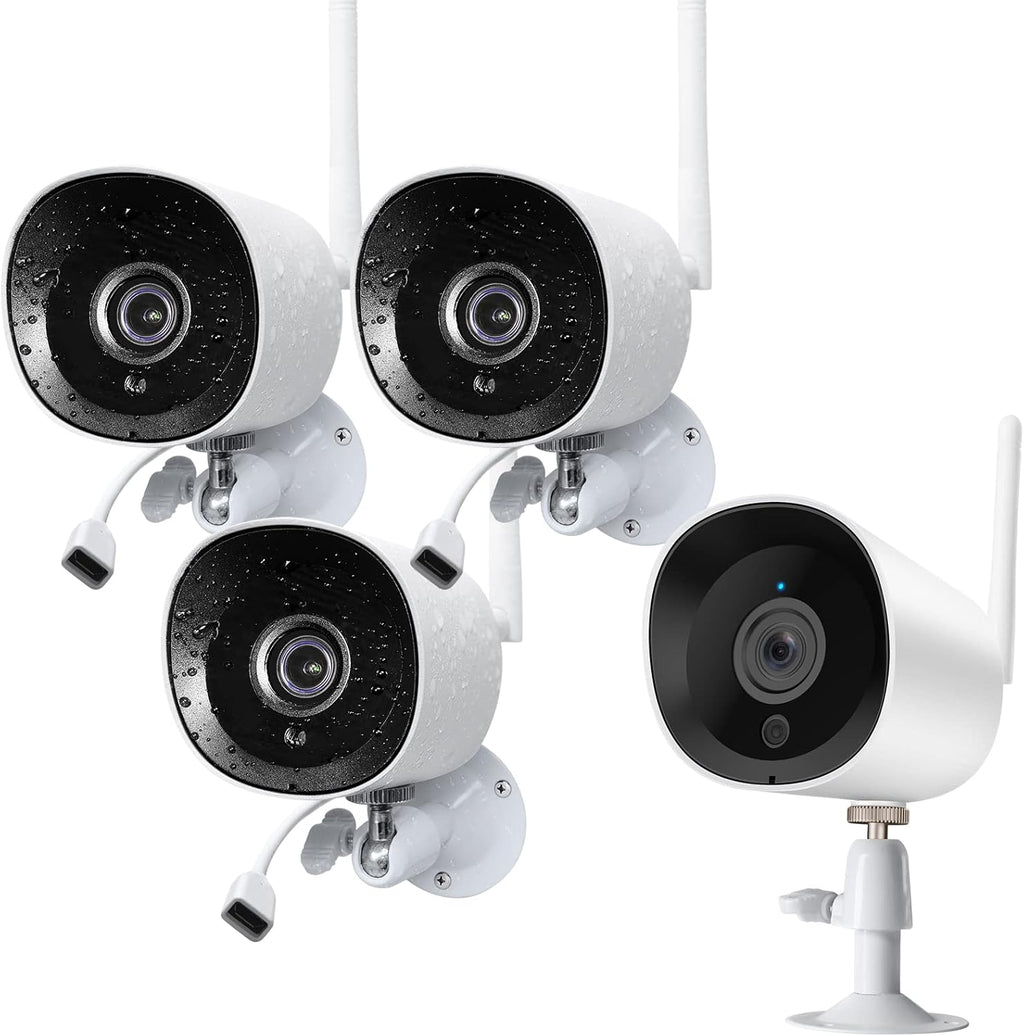 White 1080p Wireless Security Camera 3Pack X6725