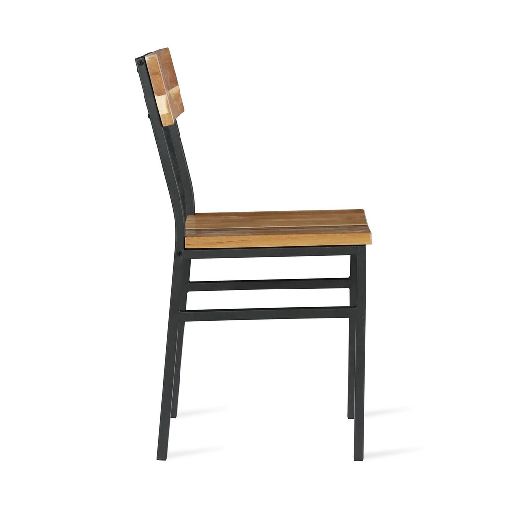 Natural Gray Wood and Metal Dining Chair (2-Pack) Z8919