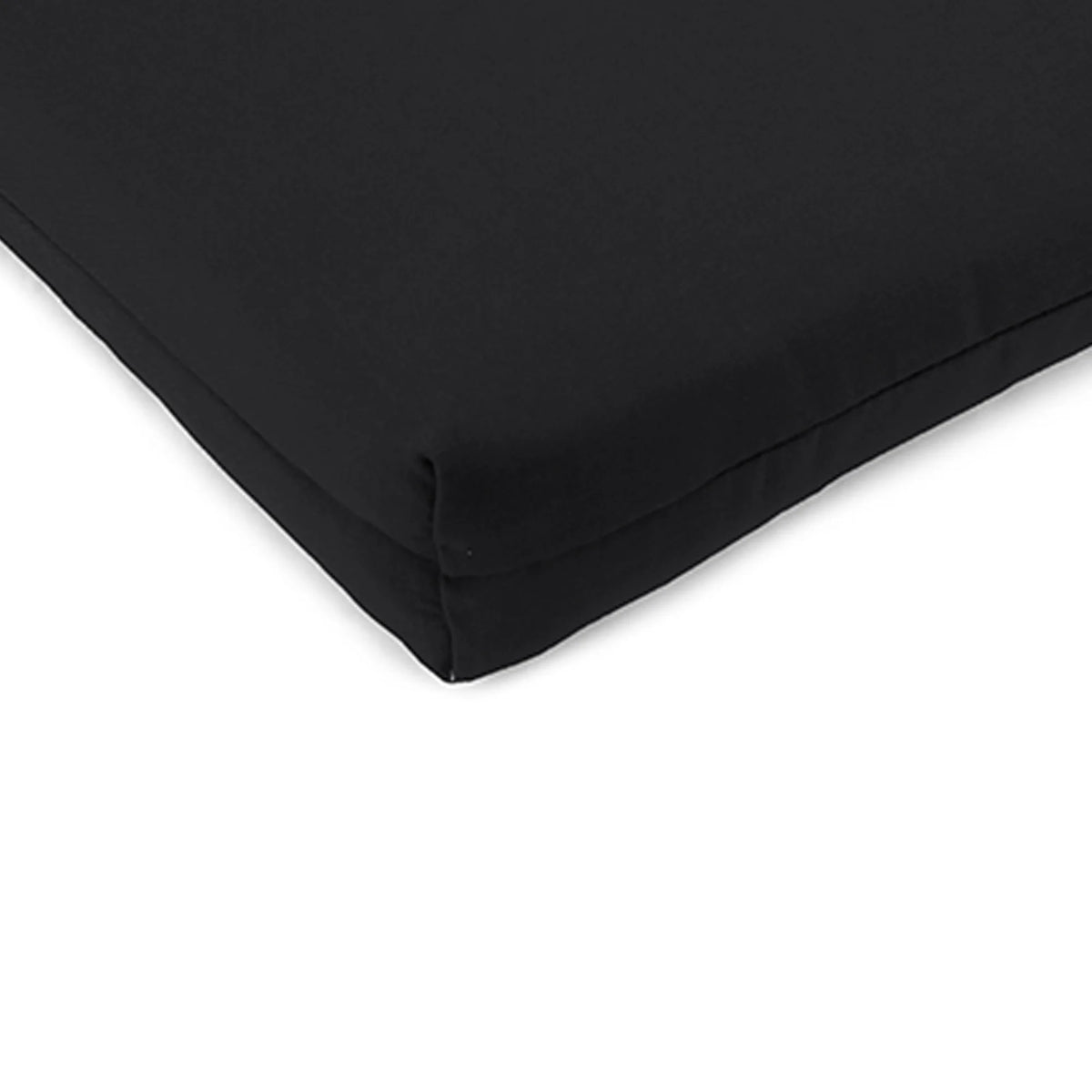 Black Rectangular Outdoor Chair Pad Seat Cushion with Ties, 2 Pack Y2032