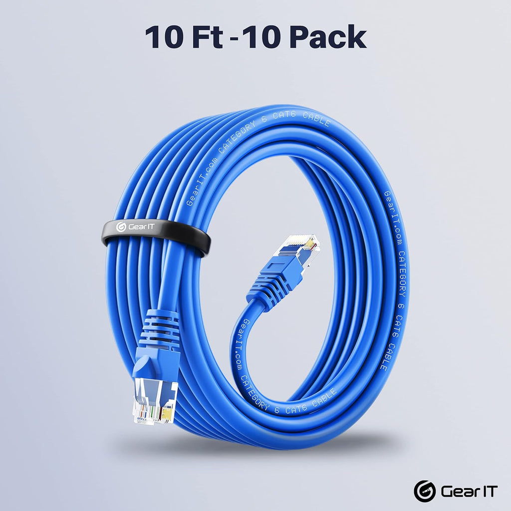 Cat6 Ethernet Cable 1 ft (100-Pack) Blue C166872