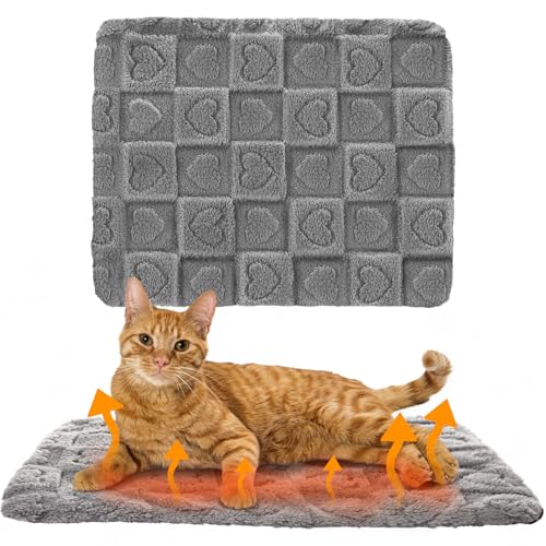 3 Pack Self Warming Cat Bed Mat 15 x 20 Inch Gray E623