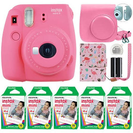 Instax Mini 9 Instant Camera Clear Purple + 50 Film Sheets E275833