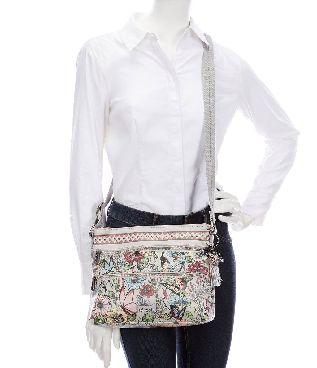 Double Zip Crossbody Bag T130