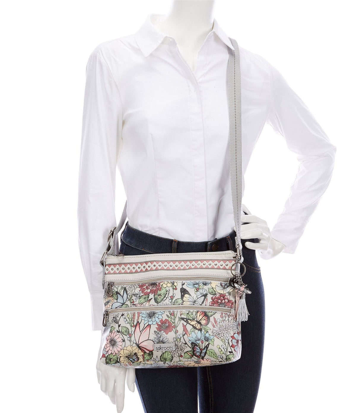 Double Zip Crossbody Bag T130