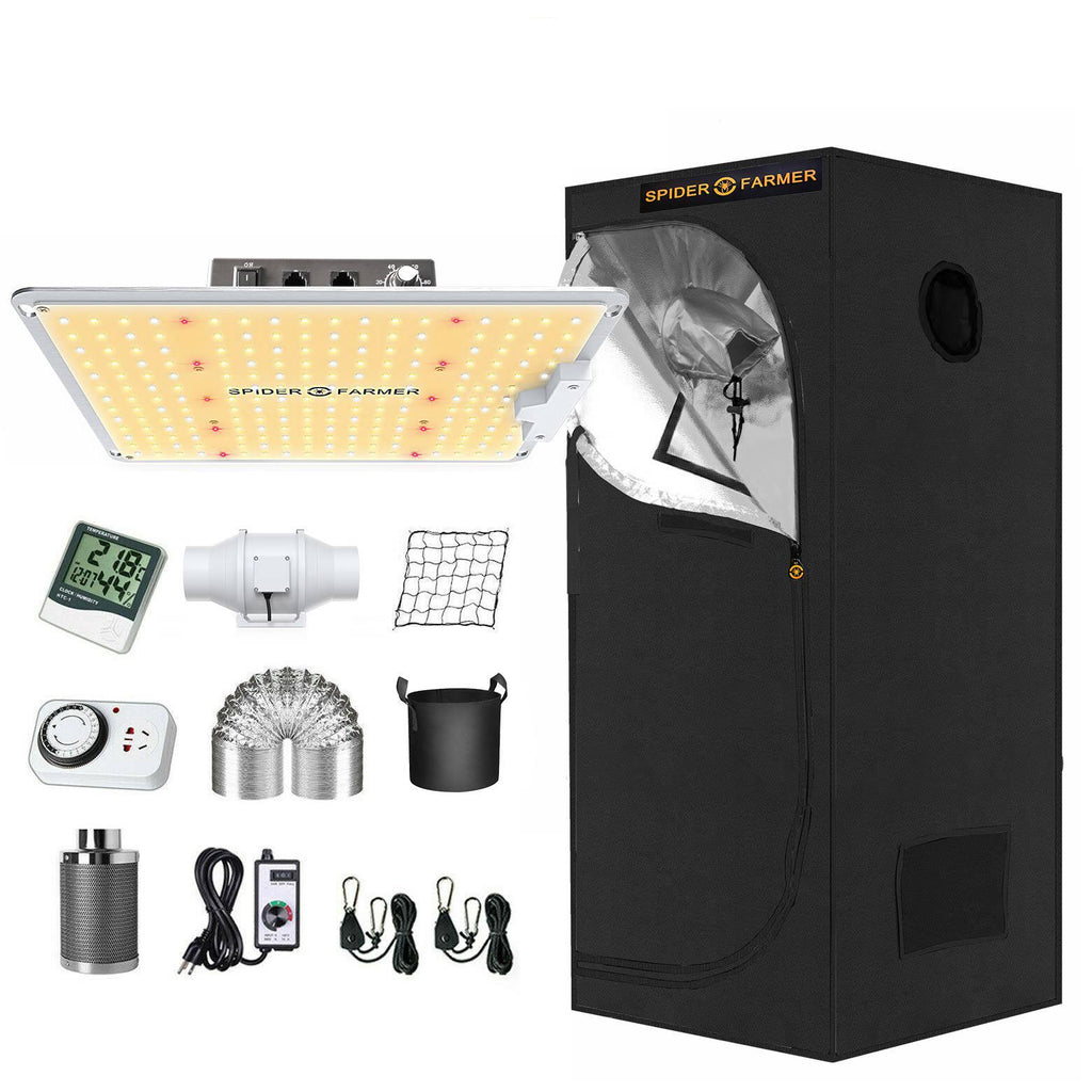70x70x160cm LED Grow Light Full Spectrum Grow Tent Kit with Carbon Filter Y14524
