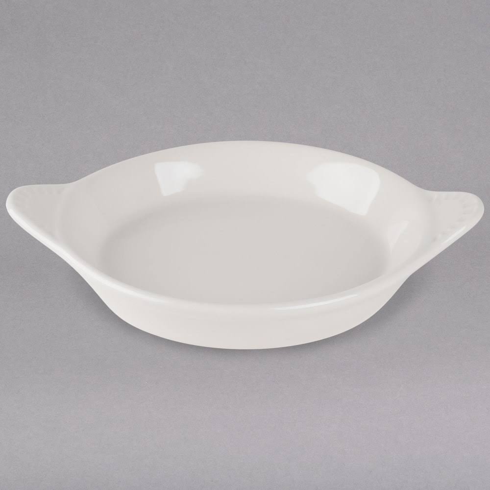 11 oz. Eggshell Round China Egg Dish - 12/Case F3922