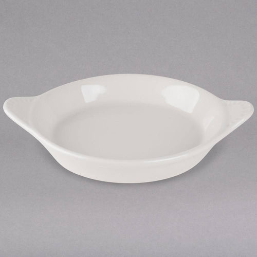 11 oz. Eggshell Round China Egg Dish - 12/Case F3922