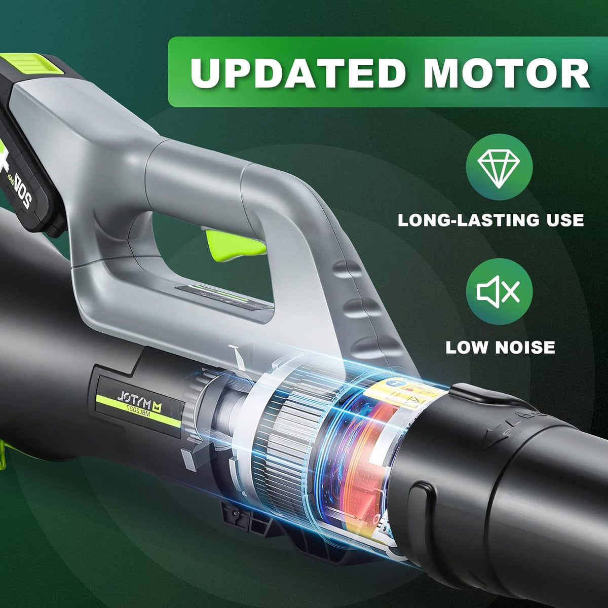 Cordless Leaf Blower 400CFM Variable Speed Battery Operated Z82991