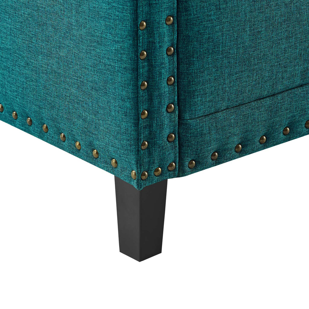 Teal Upholstered Fabric Sofa R929