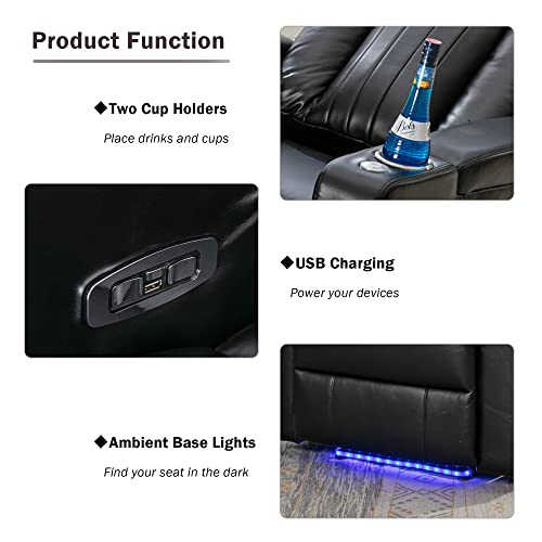 Brown Electric Recliner Chair with USB Charge Port S795488