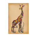 Green Girl Canvas Giraffe Painting E1586