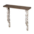 White and Brown Abstract Patterned Wall Mount Shelf M36743