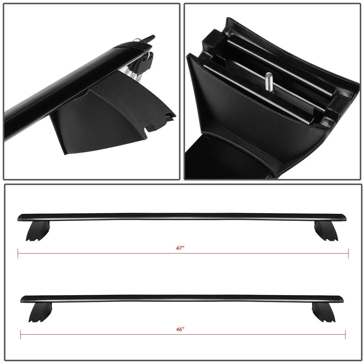 Aluminum Top Rail Roof Rack Cross Bar with Lock Y491844