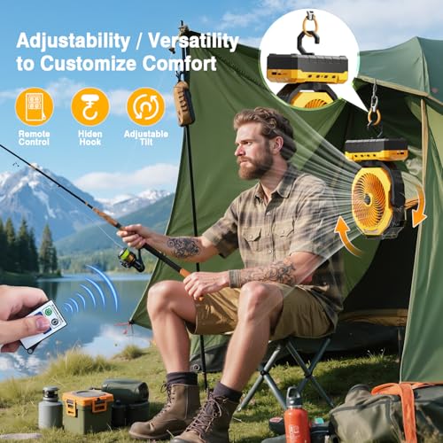 460ml Portable Misting Fan with 24000mAh Rechargeable Battery, Black E397670