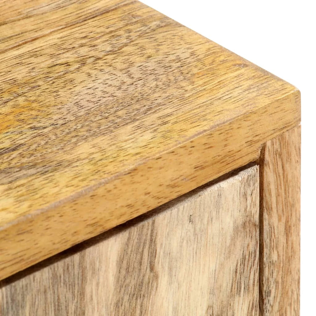 Mango Wood TV Cabinet with 4 Doors Steel Legs C5663