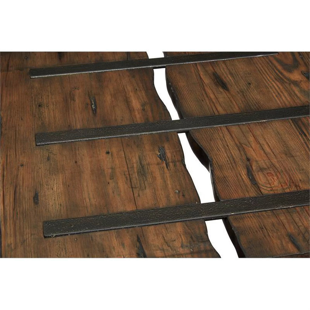 Set of 2 Metal and Wood End Table Q3442